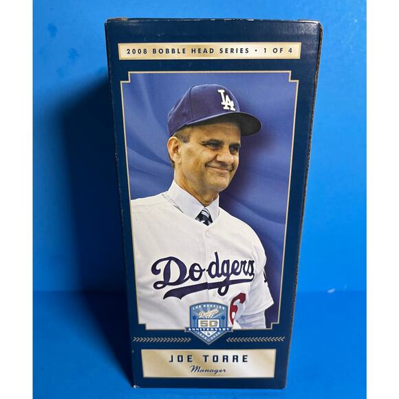 2008 Joe Torre Dodgers Bobblehead Manager 50th Anniversary Stadium Giveaway NIB - Picture 1 of 7
